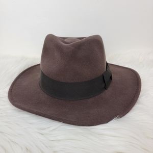 Men's Silver Canyon 100% Wool Indiana Outback Fedora Hat